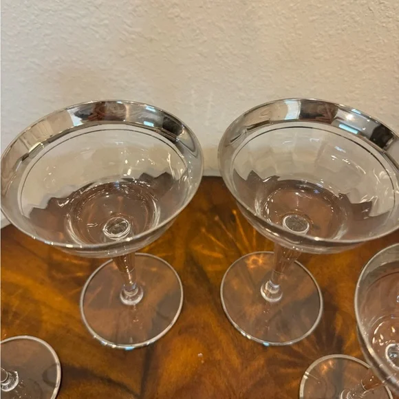 8 1950’s Glastonbury Lotus Rambler Rose Platinum Cordial -6 Champagne Co… - Picture 8 of 12